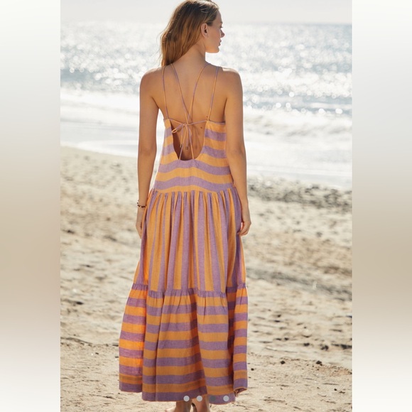 NWT Anthropologie Grommet Maxi Dress - Picture 2 of 10